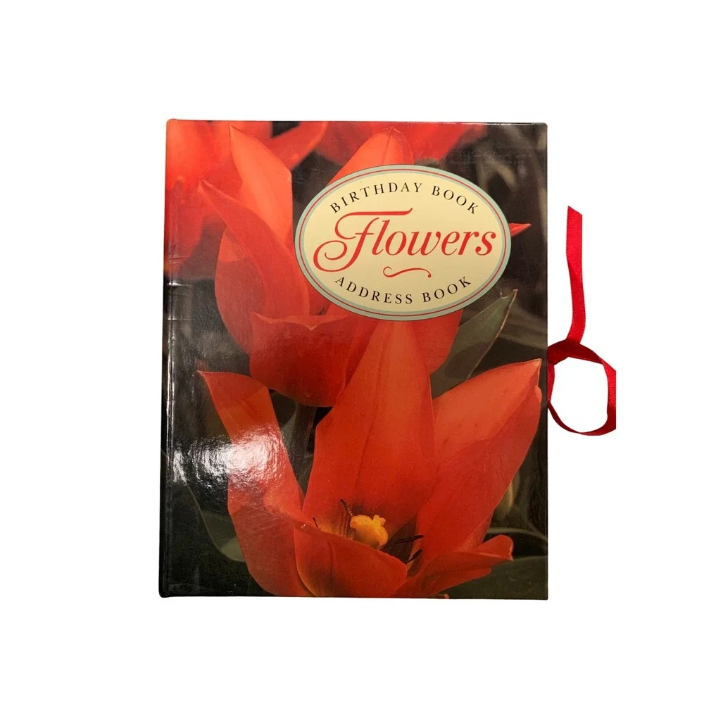 Flowers Birthday Book‎ Address Book Hardcover Ribbon Bookmark New